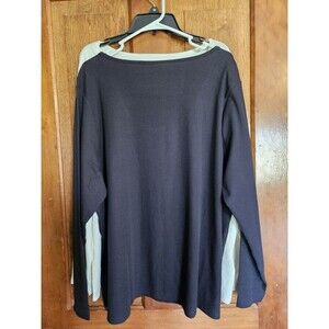 New 2 Pack Womens XXXL Basic Ribbed LS TOPS Black/White